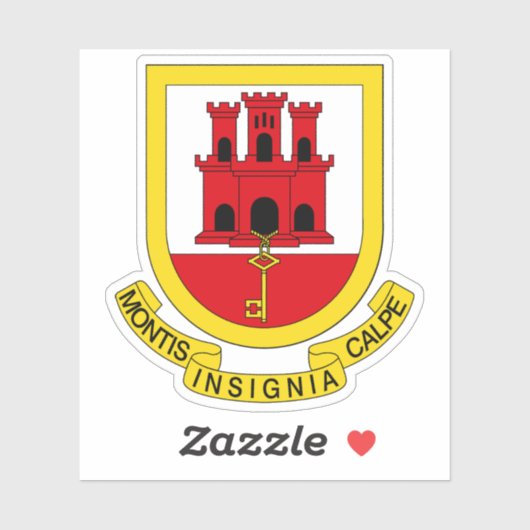 Wapen van Gibraltar Sticker (Vel)