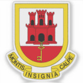 Wapen van Gibraltar Sticker (Voorkant)