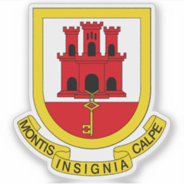 Wapen van Gibraltar Sticker