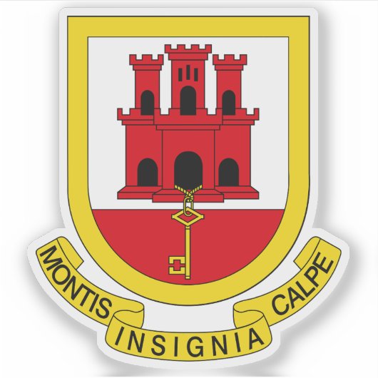 Wapen van Gibraltar Sticker (Voorkant)