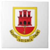 Wapen van Gibraltar Tegeltje (Voorkant)
