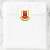 Wapen van Gibraltar Vierkante Sticker (Tas)