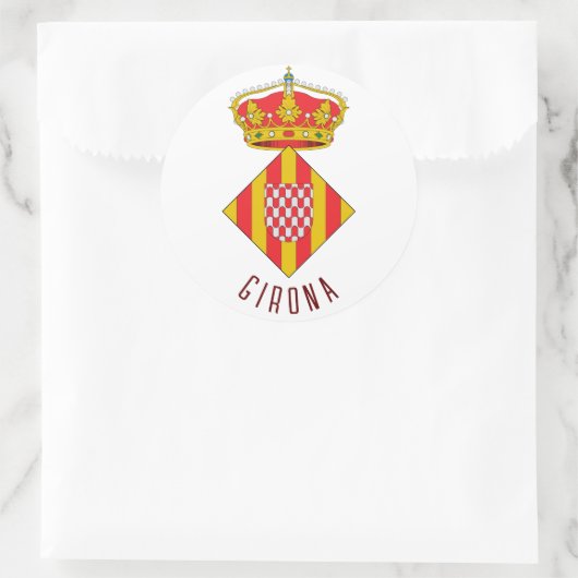 Wapen van Girona Ronde Sticker (Tas)