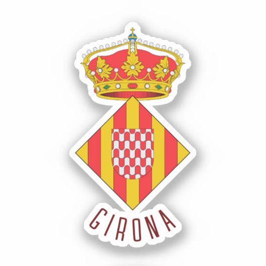 Wapen van Girona Sticker (Voorkant)