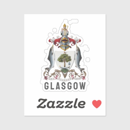 Wapen van Glasgow, SCHOTLAND Sticker (Vel)