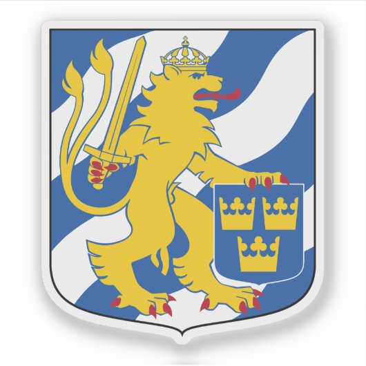 Wapen van Göteborg, Zweden Sticker (Voorkant)