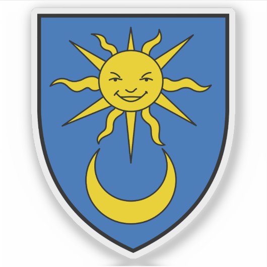 Wapen van Grandson, Zwitserland Sticker (Voorkant)