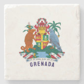 Wapen van Grenada Stenen Onderzetter (Voorkant)