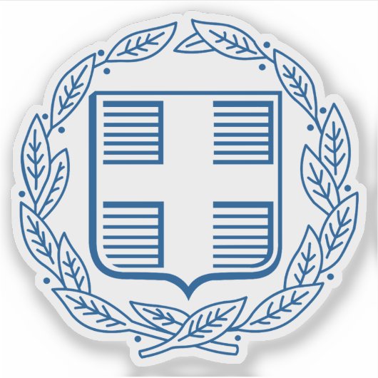 Wapen van Griekenland (2010-cadeau) Sticker (Voorkant)