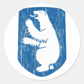 wapen van groenland ronde sticker