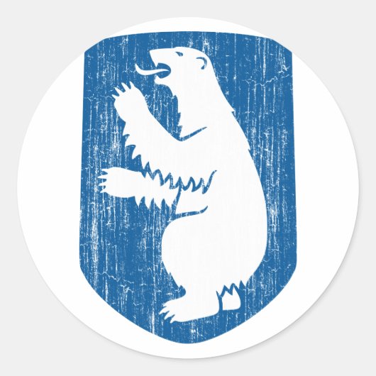 wapen van groenland ronde sticker (Voorkant)