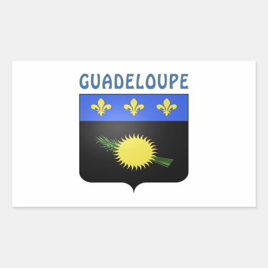 wapen van guadeloupe rechthoekige sticker (Voorkant)