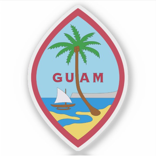Wapen van Guam Sticker (Voorkant)
