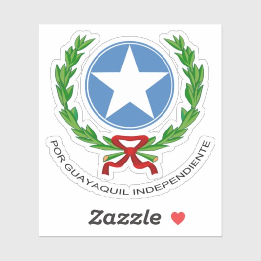 Wapen van Guayaquil, Ecuador Sticker (Vel)