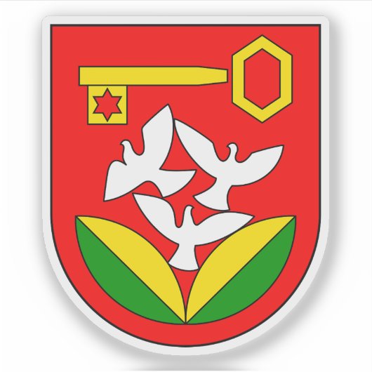 Wapen van Halle-Neustadt Sticker (Voorkant)
