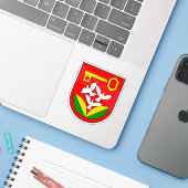 Wapen van Halle-Neustadt Sticker (Laptop met iPhone)