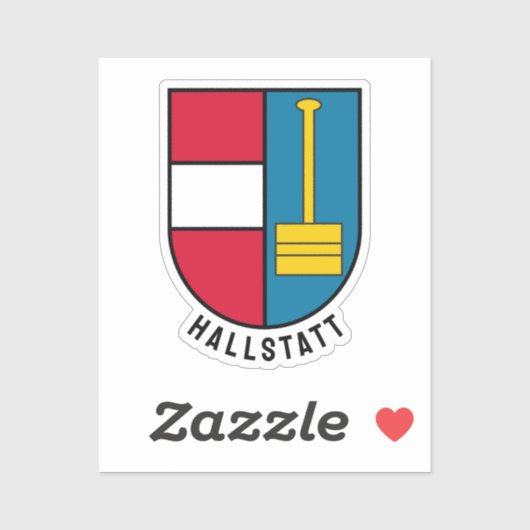 Wapen van Hallstatt - OOSTENRIJK Sticker (Vel)