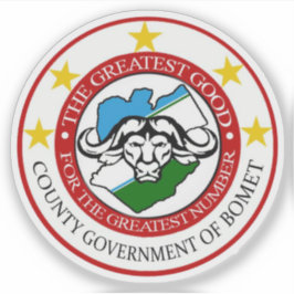 Wapen van het Bomet County,Republiek Kenia Sticker