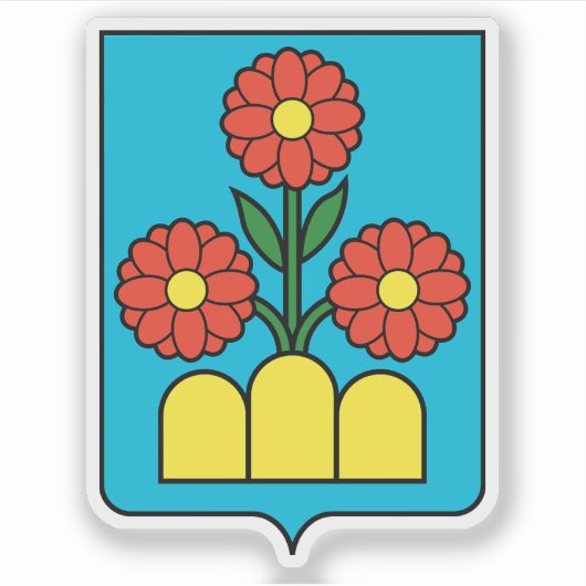 Wapen van het castello van Montegiardino Sticker (Voorkant)