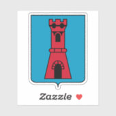 Wapen van het castello van Serravalle Sticker (Vel)