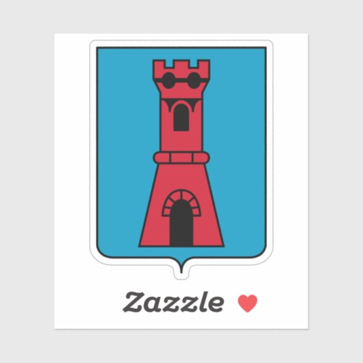 Wapen van het castello van Serravalle Sticker (Vel)