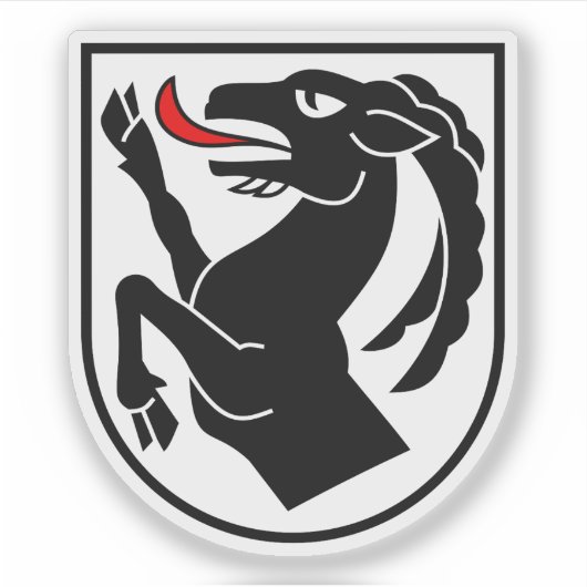 Wapen van het district Interlaken, Zwitserland Sticker (Voorkant)