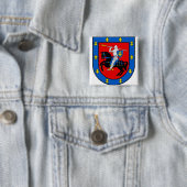 Wapen van het district Vilnius Vierkante Button 5,1 Cm (In situ)