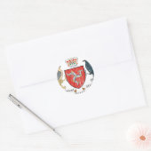 wapen van het eiland mann ronde sticker (Envelop)