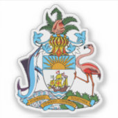 Wapen van het Gemenebest van de Bahama's Sticker (Voorkant)