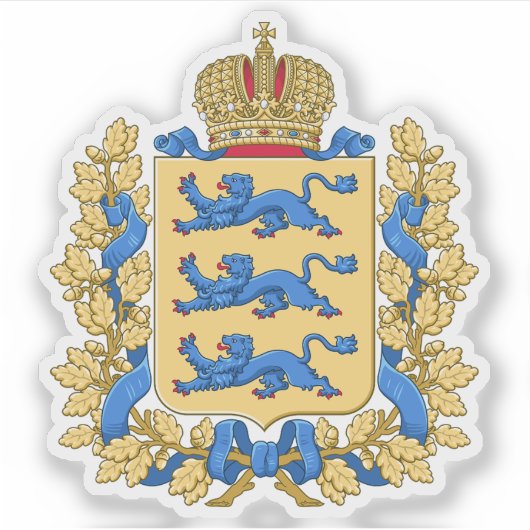 Wapen van het gouvernement Estland Sticker (Voorkant)