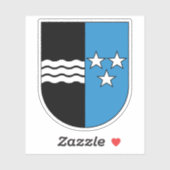 Wapen van het kanton Aargau, Zwitserland Sticker (Vel)