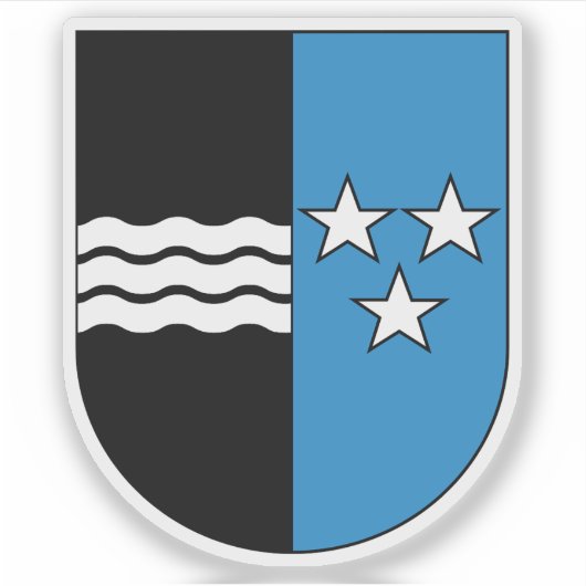 Wapen van het kanton Aargau, Zwitserland Sticker (Voorkant)