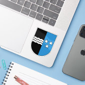 Wapen van het kanton Aargau, Zwitserland Sticker (Laptop met iPhone)