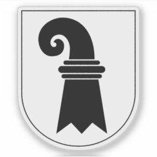 Wapen van het kanton Bazel-Stadt, Zwitserland Sticker