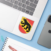 Wapen van het kanton Bern, Zwitserland Sticker (Laptop met iPhone)