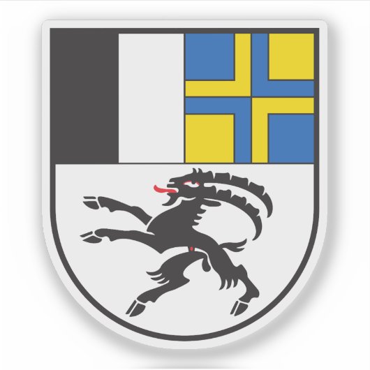 Wapen van het kanton Graubünden, Zwitserland Sticker (Voorkant)