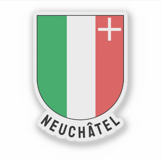 Wapen van het kanton Neuchâtel Sticker (Voorkant)