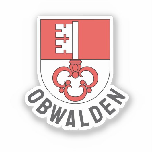 Wapen van het kanton Obwalden Sticker (Voorkant)