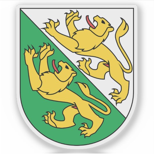 Wapen van het kanton Thurgau, Zwitserland Sticker (Voorkant)