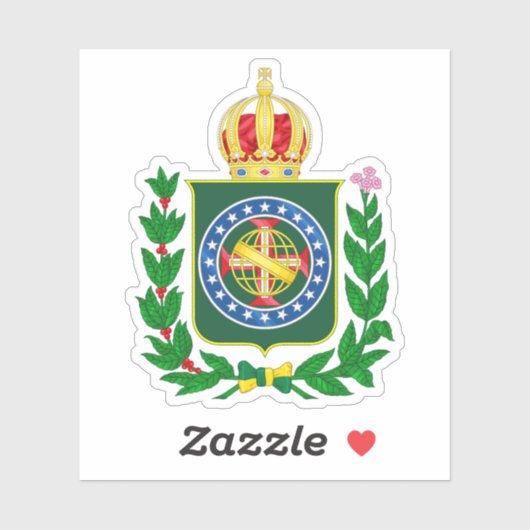 Wapen van het Keizerrijk Brazilië (1853-1889) Sticker (Vel)