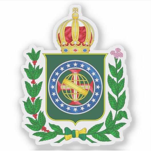 Wapen van het Keizerrijk Brazilië (1853-1889) Sticker (Voorkant)