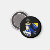 Wapen van het Koninkrijk Bosnië Magneet (Voorkant / Achterkant)