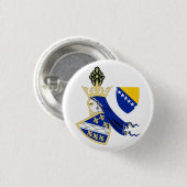 Wapen van het Koninkrijk Bosnië Ronde Button 3,2 Cm (Voorkant /achterkant)