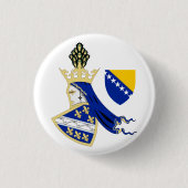 Wapen van het Koninkrijk Bosnië Ronde Button 3,2 Cm (Voorkant)