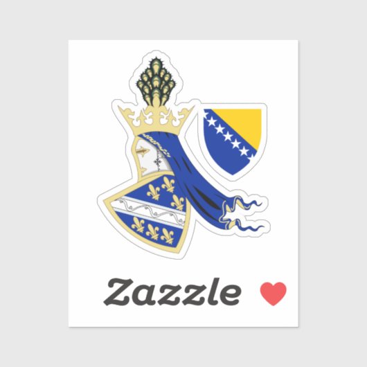 Wapen van het Koninkrijk Bosnië Sticker (Vel)