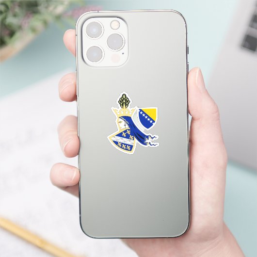 Wapen van het Koninkrijk Bosnië Sticker (Telefoon)