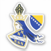 Wapen van het Koninkrijk Bosnië Sticker (Voorkant)