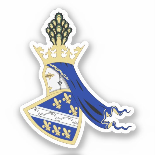 Wapen van het Koninkrijk Bosnië Sticker (Voorkant)