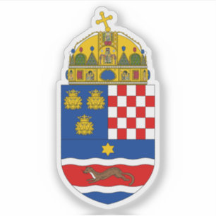 Wapen van het Koninkrijk Kroatië-Slavonië Sticker