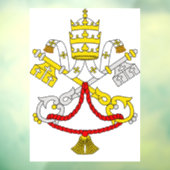 Wapen van het Vaticaan Premium Kunst Embleem Raamsticker (Vel 3)
